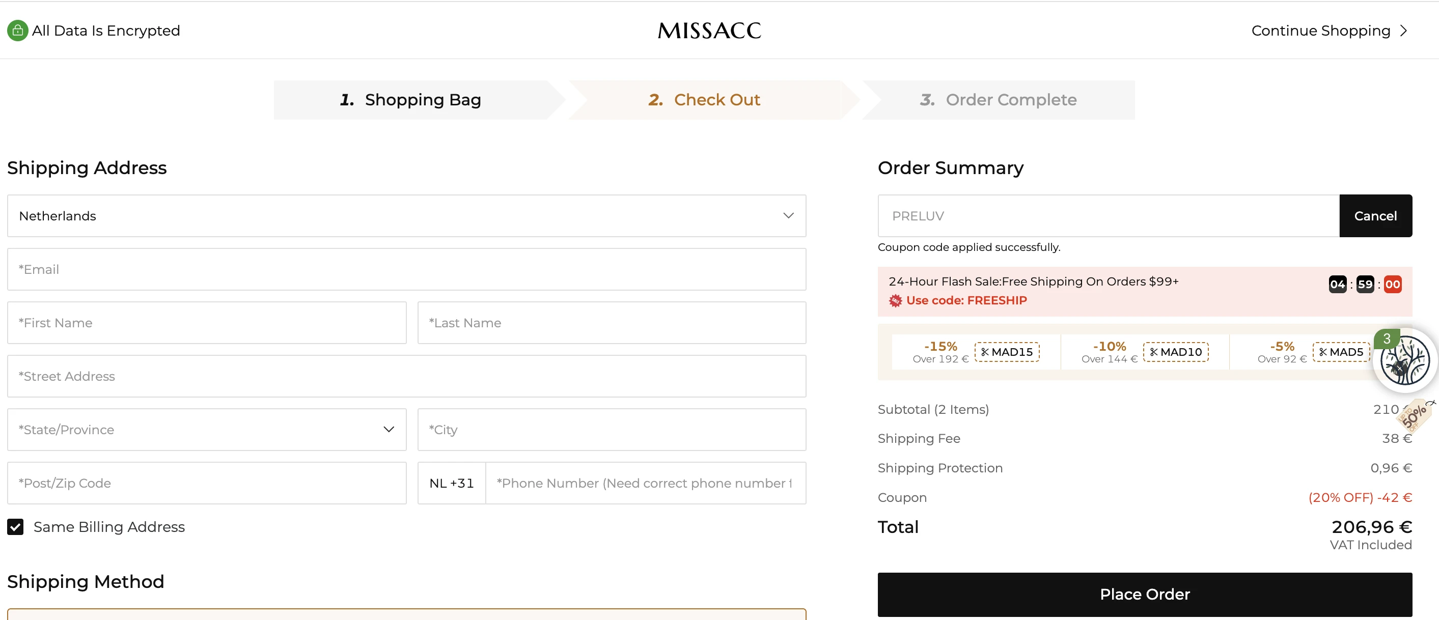 Use Discount Code PRELUV for 20% OFF Sitewide at www.missacc.com